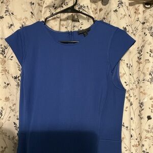 J. Crew Bold Blue Cap Sleeve Dress